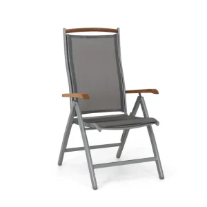 Nice positionsstol - Silver/silver Teak armstöd från Selected Home- Bra Möbler Sänkt pris