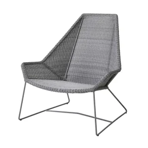 Breeze highback fåtölj - Light grey från Cane-line- Bra Möbler I lager