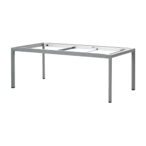 Begränsat antal Drop bordssunderrede - Light grey/aluminium 200 x 100 cm från Cane-line- Bra Möbler