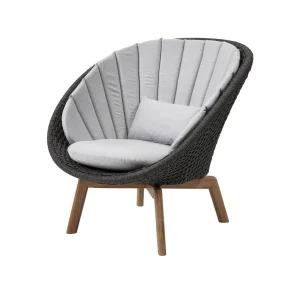 Kampanjpris Peacock loungefåtölj - Dark grey från Cane-line- Bra Möbler
