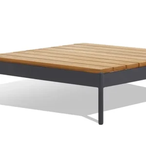 Rea Lidö soffbord - Aluminium/teak 80 x 80 cm från Skargaarden- Bra Möbler