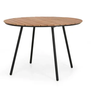 Sista chansen Resö matbord - Svart/teak 110 cm från Selected Home- Bra Möbler