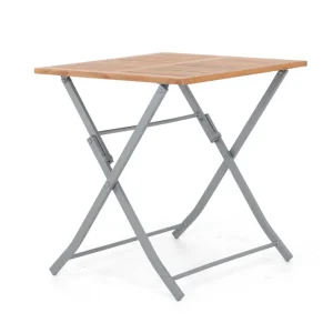 Endast idag Nice fällbord - Silver/teak 70 x 70 cm från Selected Home- Bra Möbler