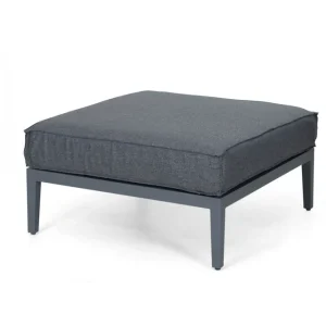 Mackenzie fotpall - Grå med grå dyna 75 x 75 cm från Brafab- Bra Möbler Extra rabatt