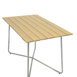 Bord B25A - Oljad furu/galvat 120 x 70 cm från Grythyttan Stålmöbler- Bra Möbler Köp nu