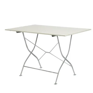 Begränsat erbjudande Bryggeri bord - Vitlackad ek/galvat 110 x 70 cm från Grythyttan Stålmöbler- Bra Möbler