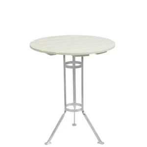 Sänkt pris Bryggeri trefotsbord - Vitlackad ek/galvat 60 cm från Grythyttan Stålmöbler- Bra Möbler