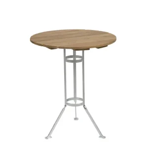 Bryggeri trefotsbord - Teak/galvat 60 cm från Grythyttan Stålmöbler- Bra Möbler Lägg i varukorgen