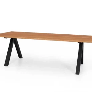 Snabb frakt Long Island matbord - Svart/akacia 240 x 100 cm från Sunzo- Bra Möbler