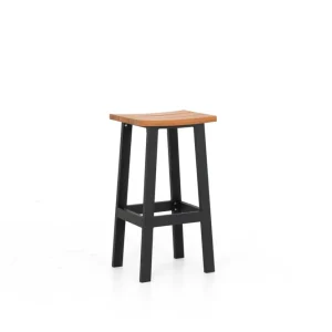 Long Island barstol - Svart/teak från Sunzo- Bra Möbler Säker betalning