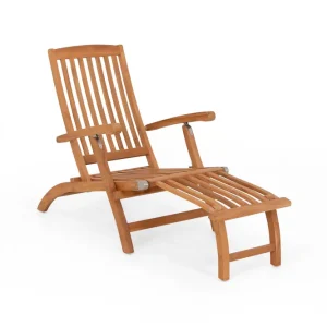 Lågt pris Hampton däckstol - Teak från Sunzo- Bra Möbler