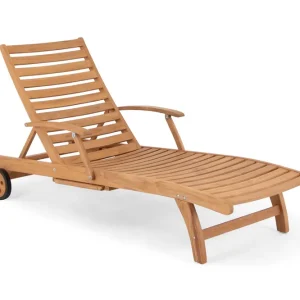 Extra rabatt Hampton solsäng - Teak från Sunzo- Bra Möbler