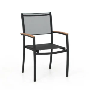 Säker betalning Bay stapelstol - Svart/teak från Sunzo- Bra Möbler