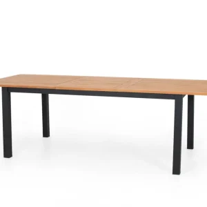 Bay matbord - Svart/teak 180 - 240 x 100 cm från Sunzo- Bra Möbler Outlet