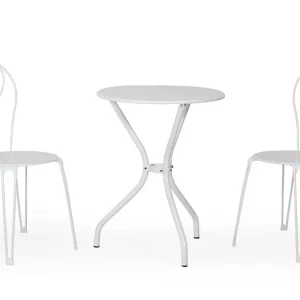 Köp nu Odessa cafégrupp - Vit 2 stolar & bord 80cm från Brafab- Bra Möbler