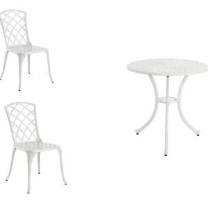 Begränsad tid Arras cafégrupp - Vit 2 stolar & bord 70 cm från Brafab- Bra Möbler