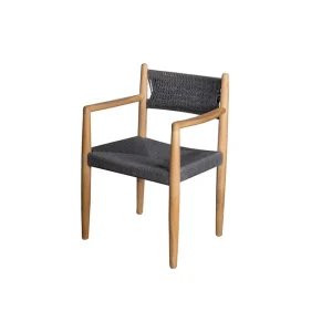 Beställ nu Royal stol - Teak med mörkgrå sits från Cane-line- Bra Möbler