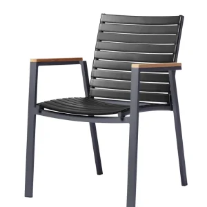 Köp online Mood Extreme karmstol - Antracit/teak från Cinas- Bra Möbler