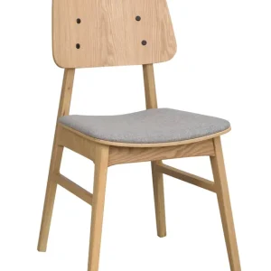 Nagano stol - Ljusgrå Textil/natur från Rowico Home- Bra Möbler risnedsättning