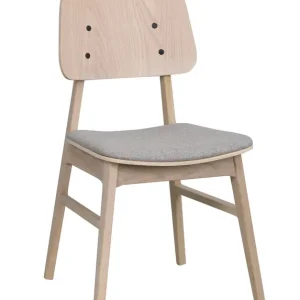 Snabb leverans Nagano stol - Ljusgrå Textil/vitpigmenterad från Rowico Home- Bra Möbler