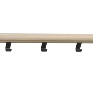 Kampanj Milford hatthylla - Vitpigmenterad ek/svart metall 80 x 33 cm från Rowico Home- Bra Möbler