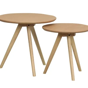 Yumi satsbord - Lackad fanérad ek 50 x 50 cm från Rowico Home- Bra Möbler Reapris