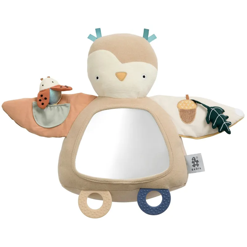 Säker betalning Blinky The Owl Aktivitetsleksak, Maple Beige