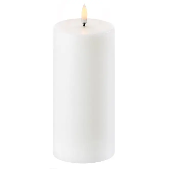 Begränsat erbjudande LED Blockljus Nordic White, 7,8x15,2 cm