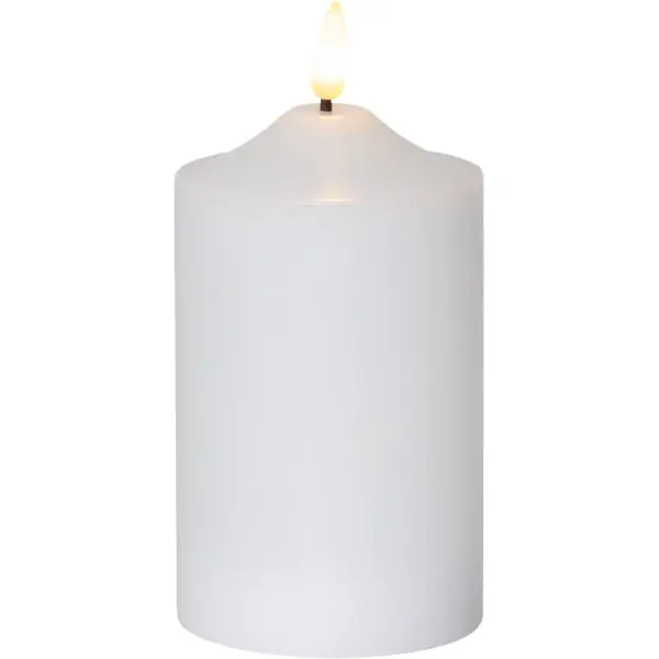 Flamme LED Blockljus Vit, 15 cm Beställ nu