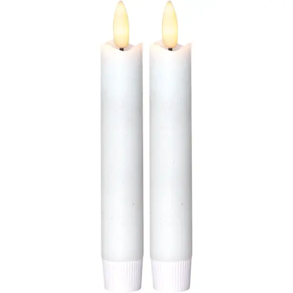 Flamme LED Antikljus Vit 2-pack, 15 cm Populär