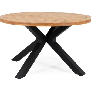 Begränsat antal Long Island matbord - Teak/Svart 130 cm från Sunzo- Bra Möbler