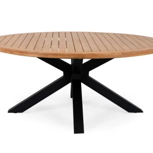 Rea Long Island matbord - Teak/Svart 180 cm från Sunzo- Bra Möbler