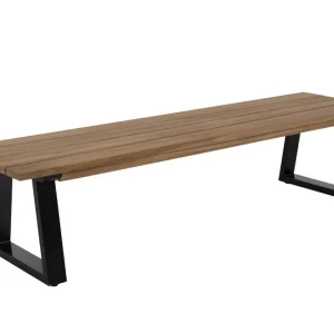 Handla nu Laurion bänk - Teak/svart 180x42x46 cm från Brafab- Bra Möbler