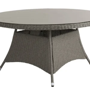 Erbjudande Hornbrook matbord - Beige med glas 150 x 73 cm från Brafab- Bra Möbler