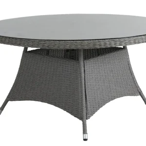 Hornbrook matbord - Grå med glas 150 x 73 cm från Brafab- Bra Möbler Rabatter