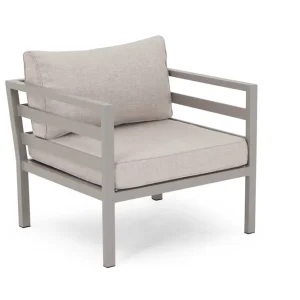 Weldon fåtölj - Khaki med beige dyna från Brafab- Bra Möbler Handla nu
