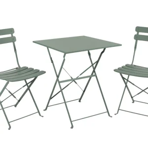 Fynd Ponte caféset - Grön 2 stolar & bord 60x60 cm från Brafab- Bra Möbler