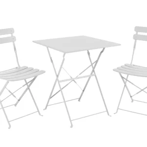 Beställ idag Ponte caféset - Vit 2 stolar & bord 60x60 cm från Brafab- Bra Möbler