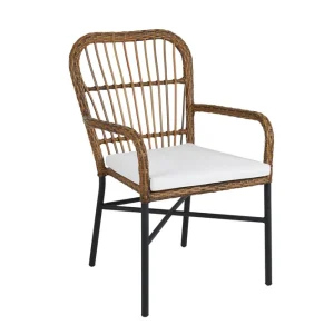 Säker betalning Anemon karmstol - Natur med offwhite dyna från Brafab- Bra Möbler