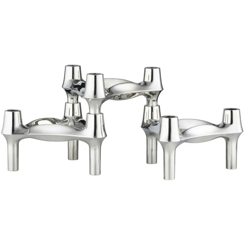 Billigare BMF Ljushållare 3-pack, Krom