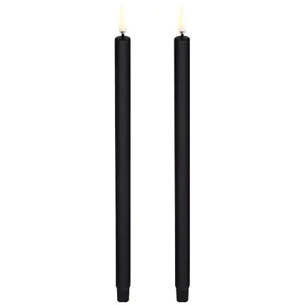 LED Kronljus 2-pack 2,3 x 25,5 cm, Svart Endast idag