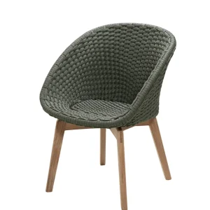 Begränsad tid Peacock karmstol - Mörkgrön från Cane-line- Bra Möbler