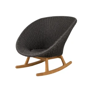 Peacock gungstol - Mörkgrå/teak från Cane-line- Bra Möbler Endast idag