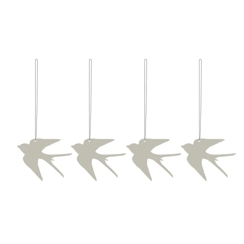Kampanj Easter Deco Bird, Cafe Au Lait 4-pack Påskdekoration Rostfritt Stål 4-pack Sand
