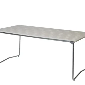 Bord B31 - Vitlackad ek/galvat 170 x 92 cm från Grythyttan Stålmöbler- Bra Möbler Snabb leverans