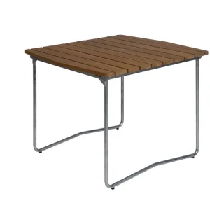 Rea Bord B31 - Teak/galvat 84 x 92 cm från Grythyttan Stålmöbler- Bra Möbler