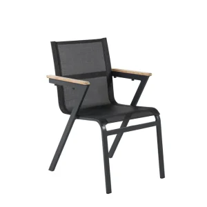 Mexico karmstol - Svart/teak från Venture Design- Bra Möbler Bästa pris