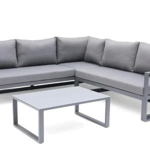 Snabb leverans Lundamo hörngrupp - Charcoal med antracit dyna 3-sitssoffa, 2-sitsmodul & bord från Hillerstorp- Bra Möbler