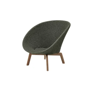 Endast idag Peacock loungefåtölj - Mörkgrön från Cane-line- Bra Möbler