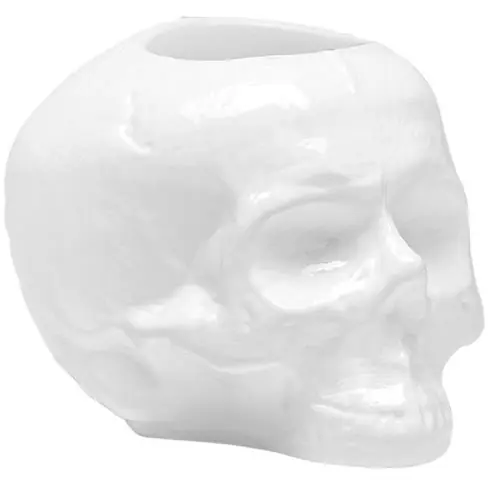 Handla nu Still Life Skull Ljuslykta, Vit